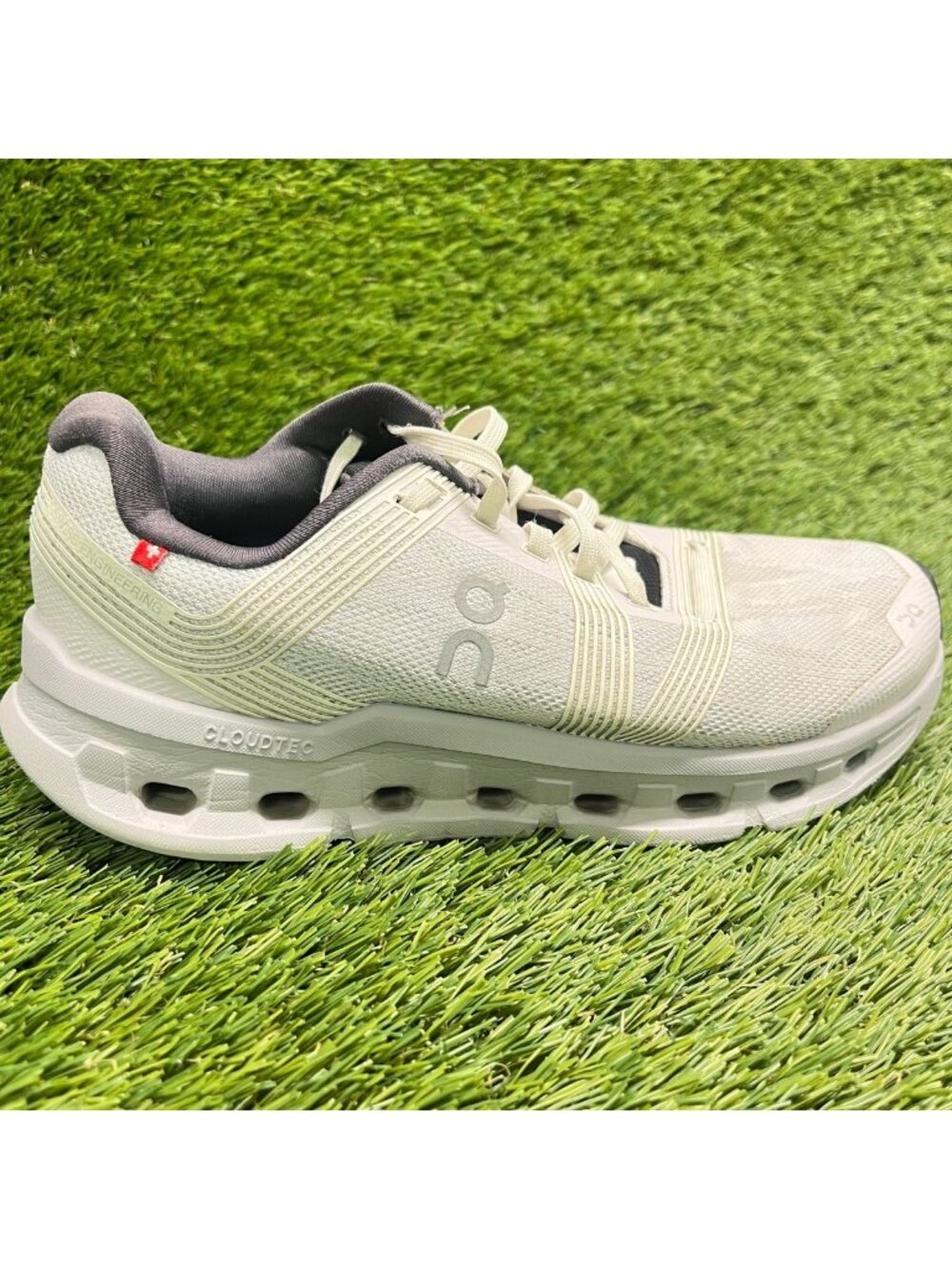 On Cloudgo Womens Size 6.5 White Glacier Gray Athletic Running Shoes Sneakers